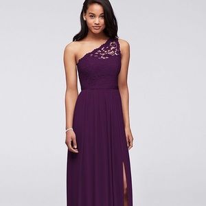 David’s Bridal One Shoulder Bridesmaid Dress